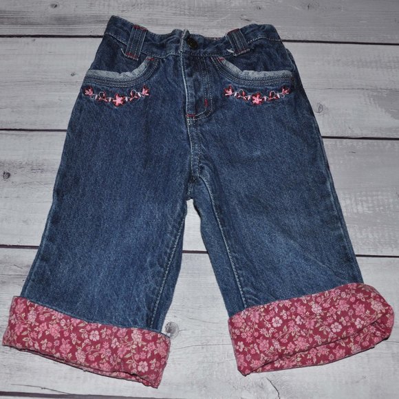 VF Jeanswear 18 Month Patchwork Embroidered Baby Blue Jeans - Picture 1 of 5